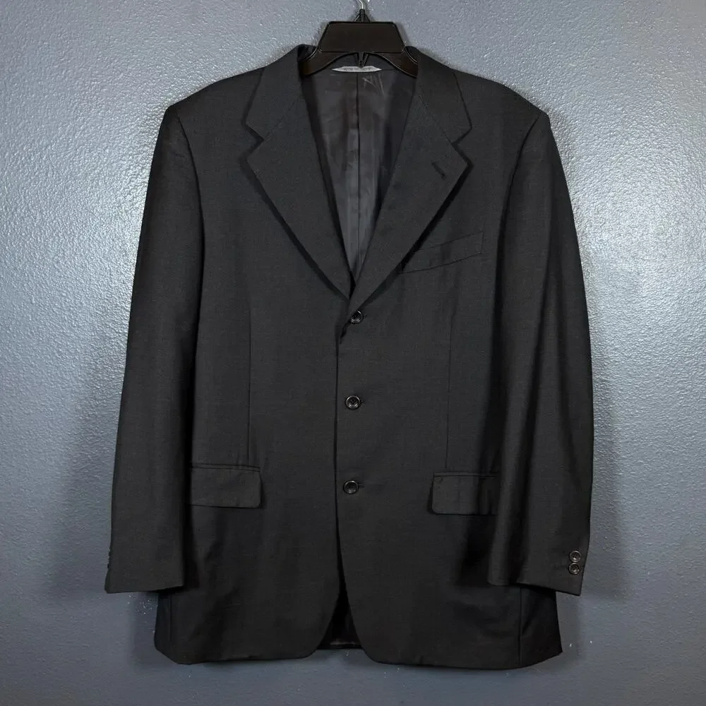 Canali 50r men’s Loro Piano Fabric Mario’s grey 100% wool suit 3 dott blazer